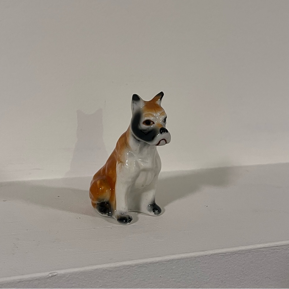 Antique Porcelain/Ceramic Boxer Dog Figurine - Picture 7 of 11